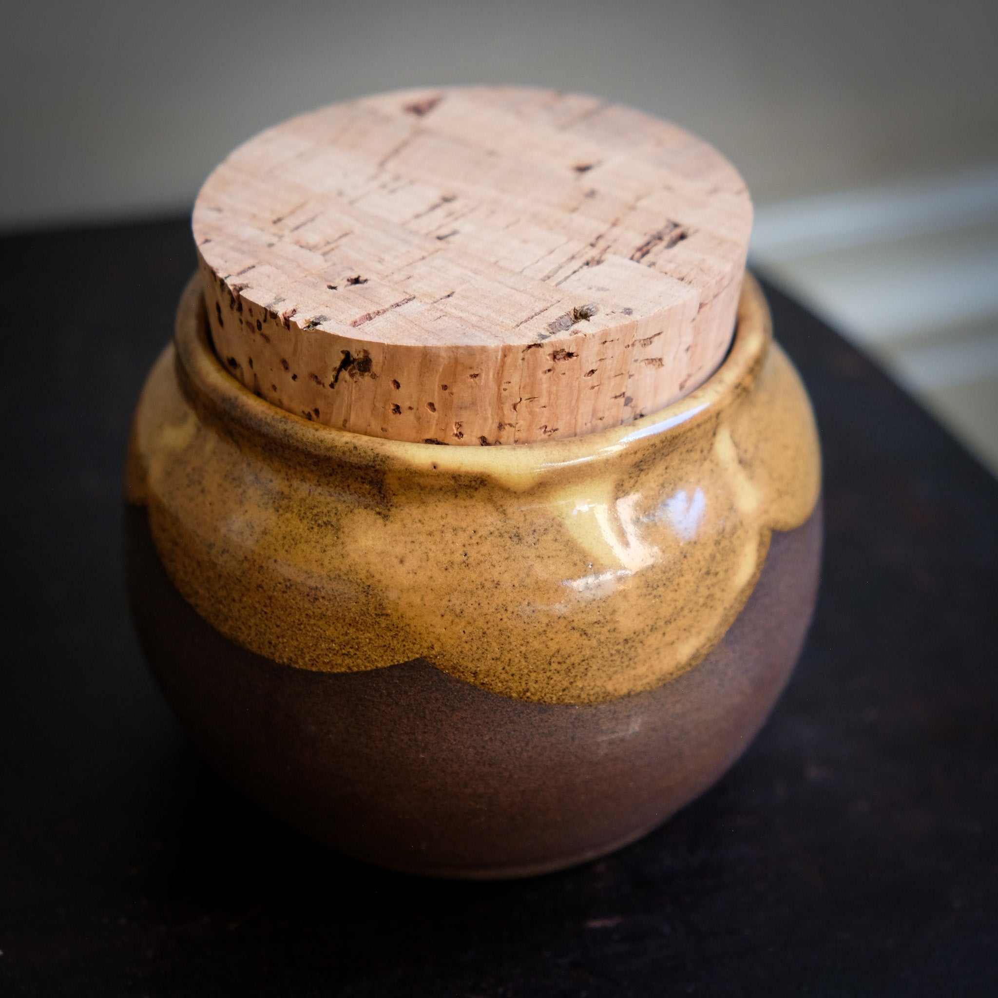 Yellow Scalloped Salt Cellar